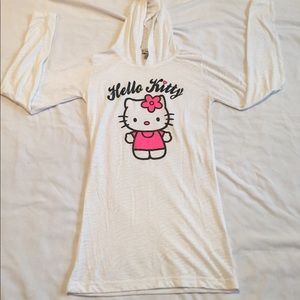 Hello Kitty Long Sleeve Hooded Top Size Medium